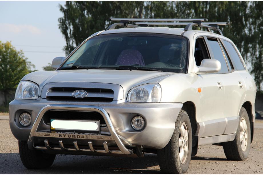 Hyundai Santa Fe 1 2000–2006 Predný ochranný rám WT004 (nerez) Image