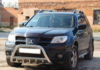Mitsubishi Outlander 2001–2006 Predný ochranný rám WT003 (nerez) fotografia 3