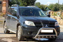 Mitsubishi Outlander 2001–2006 Predný ochranný rám WT003 (nerez) fotografia 4
