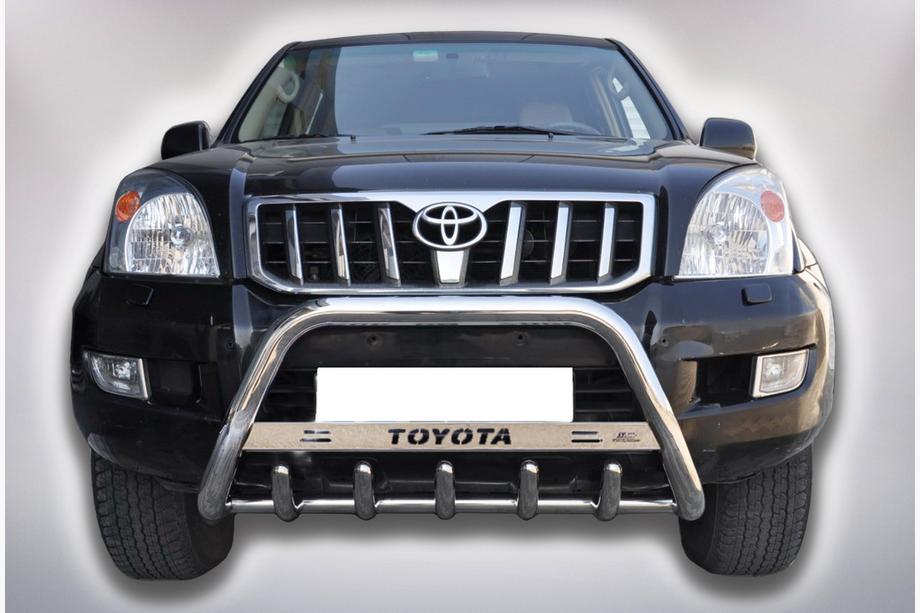 Toyota Land Cruiser Prado 120 2002–2009 Predný ochranný rám WT004 (nerez) Image