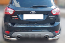 Ford Kuga 2008–2013 Zadné dvojité rohové oblúky AK003-double (2 ks, nerez) fotografia 1