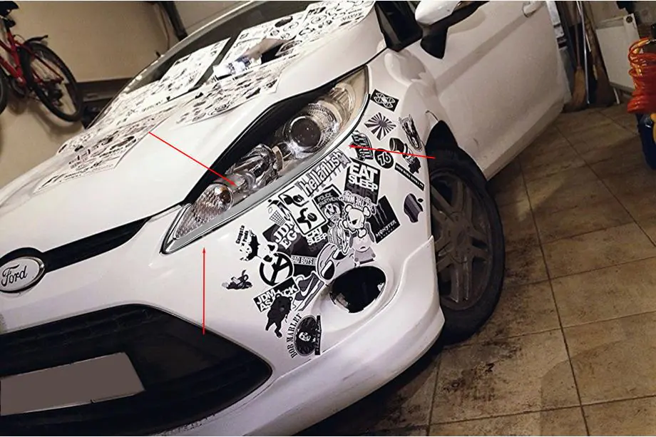 Ford Fiesta 2008–2017 Chrómové kryty svetlometov (2 ks, plast) Image