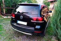 Volkswagen Touareg 2002–2010 Zadný ochranný rám AK002 (2 ks, nerez) fotografia 2
