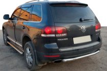 Volkswagen Touareg 2002–2010 Zadný ochranný rám AK002 (2 ks, nerez) fotografia 3