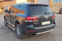 Volkswagen Touareg 2002–2010 Zadný ochranný rám AK002 (2 ks, nerez) fotografia 4