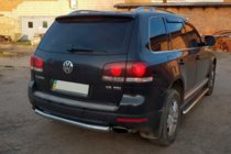 Volkswagen Touareg 2002–2010 Zadný ochranný rám AK002 (2 ks, nerez) fotografia 7