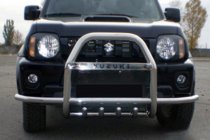 Suzuki Jimny 1998–2018 Predný ochranný rám QT007-Exclusive (s nápisom, nerez) fotografia 5
