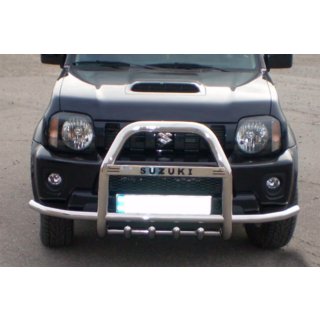 Predný ochranný rám QT007-Exclusive (s nápisom, nerez) Suzuki Jimny 1998–2018 fotografia 1