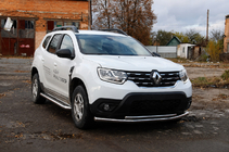 Renault Duster 2018–2024 Predný ochranný rám F3-10 (nerez) fotografia 3