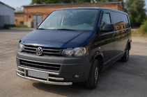 Volkswagen T5 2010–2015 Predný ochranný rám F3-42 (nerez) fotografia 2