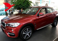 BMW X6 F16 2014–2019 Integrované strešné lyžiny chrómové OEM (hliník, montáž lepením) fotografia 2