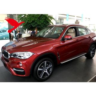 Integrované strešné lyžiny chrómové OEM (hliník, montáž lepením) BMW X6 F16 2014–2019 fotografia 2