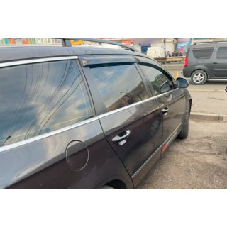 Okenné deflektory SW (4 ks, HIC) Volkswagen Passat B6 2006–2012 fotografia 4