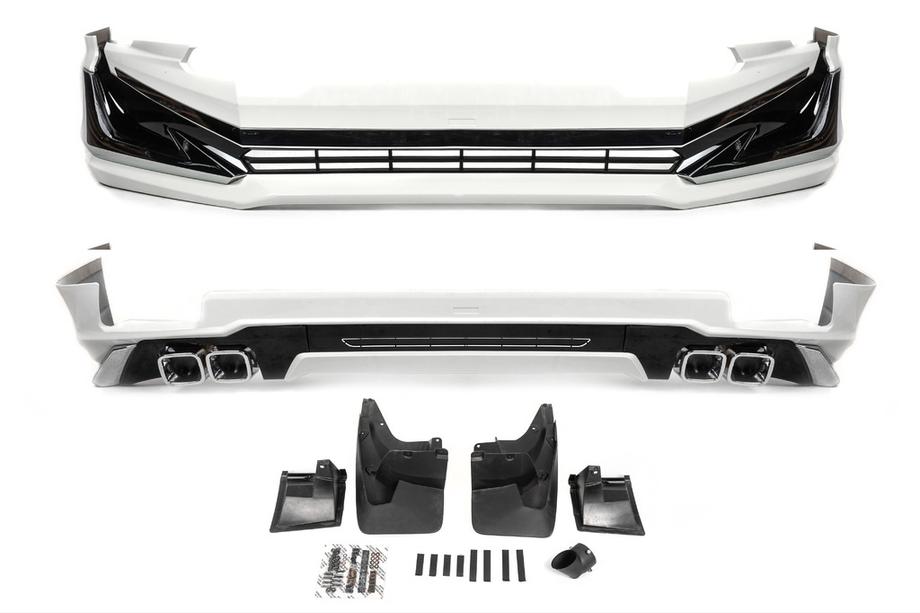 Toyota Land Cruiser Prado 150 2009–2023 Lišty predného a zadného nárazníka Modelista V1 (2017-) Biela farba Image