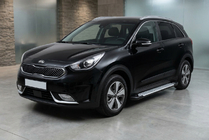 Kia Niro 2016–2021 Bočné nášľapy Allmond Grey (2 ks, hliník) fotografia 1