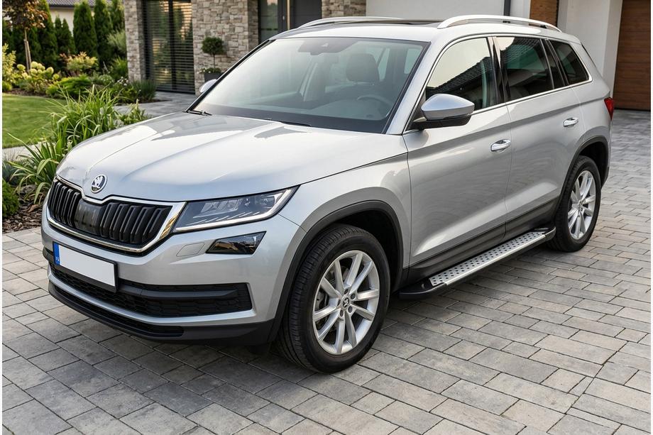 Skoda Kodiaq 2016–2023 Bočné nášľapy Allmond Grey (2 ks, hliník) Image