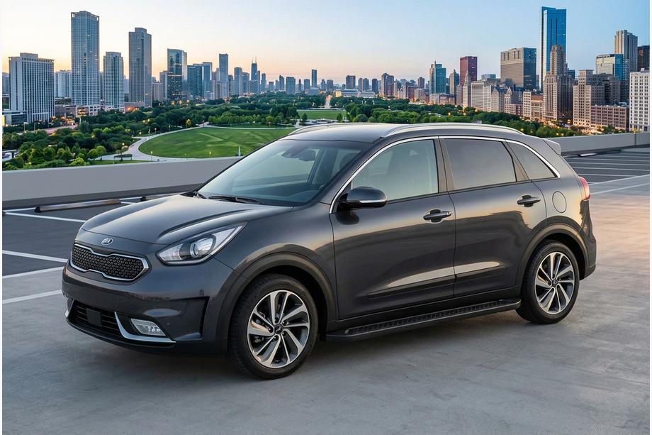 Kia Niro 2016–2021 Bočné nášľapy Allmond Black (2 ks, hliník) Image