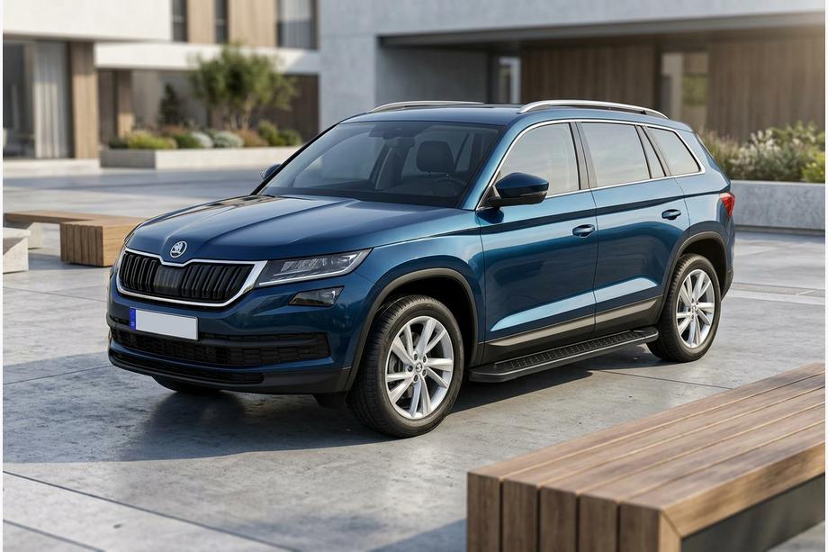 Skoda Kodiaq 2016–2023 Bočné nášľapy Allmond Black (2 ks, hliník) Image