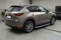 Mazda CX-5 2017–2025 Bočné nášľapy Tayga Grey (2 ks, hliník) fotografia 1
