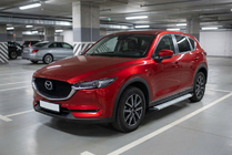 Mazda CX-5 2017–2025 Bočné nášľapy Maya V2 (2 ks, hliník) fotografia 1