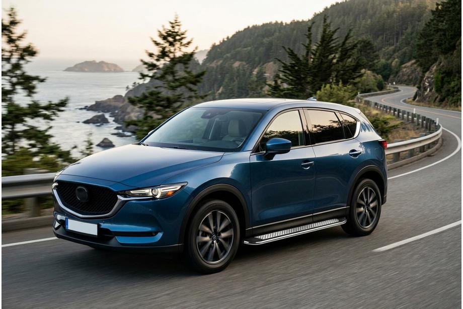 Mazda CX-5 2017–2025 Bočné nášľapy Maydos V2 (2 ks, hliník/nehrdzavejúca oceľ) Image