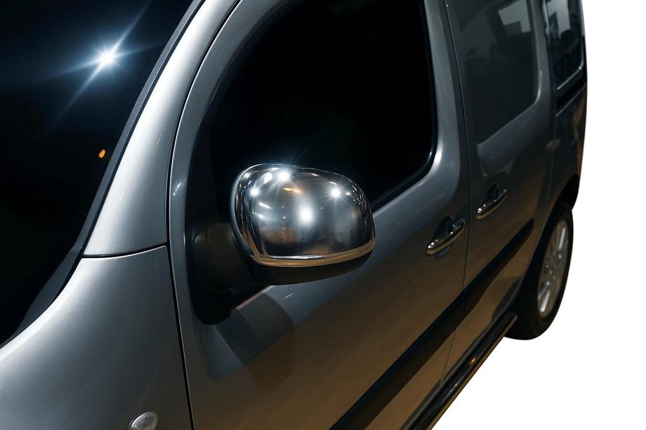 Renault Kangoo 2008–2020 Chrómové kryty spätných zrkadiel 2013-2019 (2 ks, nerez) OmsaLine – talianska nehrdzavejúca oceľ Fotografia 3