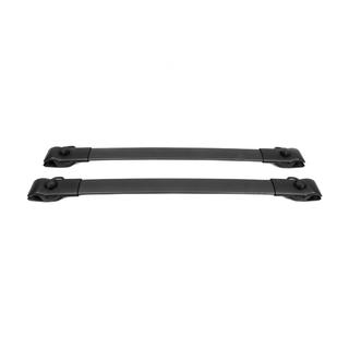 Strešný nosič (priečniky) čierny na OEM pozdĺžne lyžiny (hliník) Toyota Sienna 2010–2020 fotografia 4