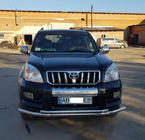 Toyota Land Cruiser Prado 120 2002–2009 Predný ochranný rám ST014 (nerez) 60/42 mm fotografia 2