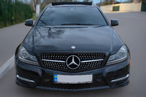 Mercedes trieda C W204 2007–2015 Predná maska chladiča Diamond Black fotografia 1