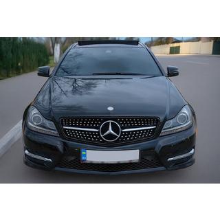 Predná maska chladiča Diamond Black Mercedes trieda C W204 2007–2015 fotografia 1