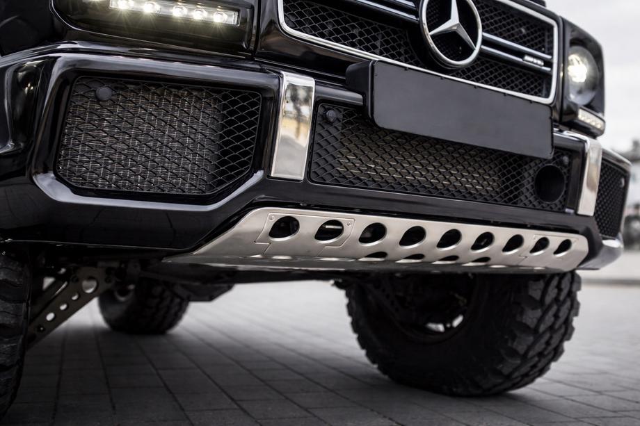 Mercedes G class W463 1990–2018 Ochranný rám predného nárazníka (nerezová oceľ) Fotografia 2