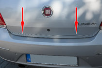 Fiat Linea 2006–2018 Nerezová lišta hrany kufra fotografia 1