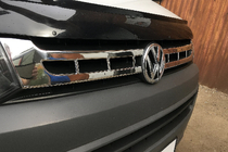 Volkswagen T5 2010–2015 Lišty na masku chladiča (Carmos, 2 ks, nerez) fotografia 5