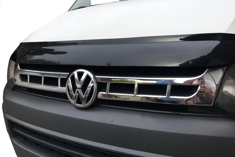 Volkswagen T5 2010–2015 Lišty na masku chladiča (Carmos, 2 ks, nerez) Image