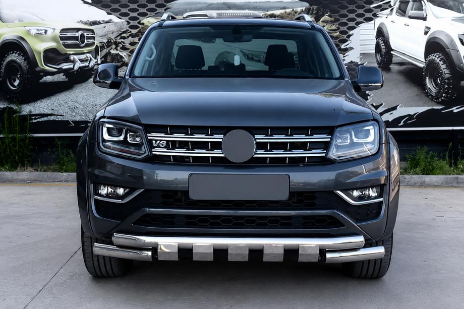 Volkswagen Amarok 2010–2022 Predný ochranný rám F3-08.7 (nerez) Fotografia 1