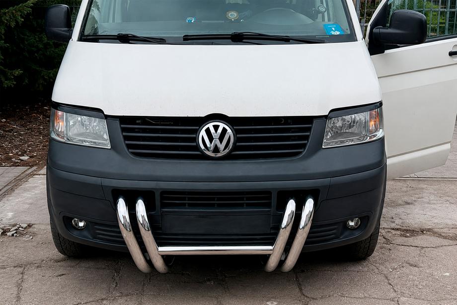 Volkswagen T5 Transporter 2003–2010 Predný ochranný rám ST006-03 Nostrils (nerez) Fotografia 2