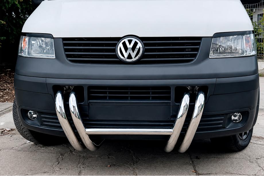 Volkswagen T5 Transporter 2003–2010 Predný ochranný rám ST006-03 Nostrils (nerez) Fotografia 3