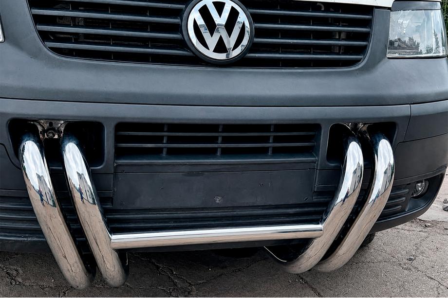 Volkswagen T5 Transporter 2003–2010 Predný ochranný rám ST006-03 Nostrils (nerez) Fotografia 4