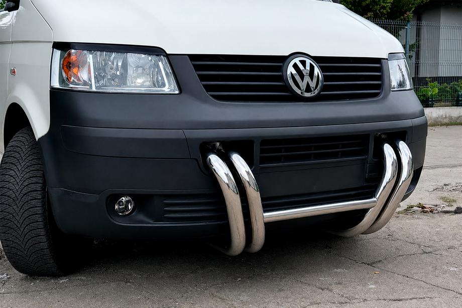 Volkswagen T5 Transporter 2003–2010 Predný ochranný rám ST006-03 Nostrils (nerez) Fotografia 5