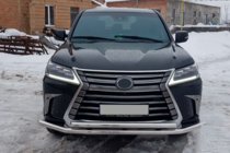 Lexus LX570/450d 2008–2022 Predný ochranný rám ST014 (2015+, nerez) fotografia 6