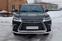 Lexus LX570/450d 2008–2022 Predný ochranný rám ST014 (2015+, nerez) fotografia 5
