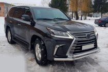 Lexus LX570/450d 2008–2022 Predný ochranný rám ST014 (2015+, nerez) fotografia 2