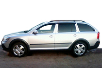 Skoda Octavia II A5 2006–2010 Okenné deflektory SW (4 ks, HIC) fotografia 9