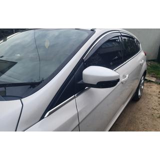 Okenné deflektory s chrómovou lištou Niken (SD/HB, 4 ks) Ford Focus III 2011–2017 fotografia 3