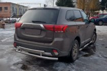 Mitsubishi Outlander 2012–2021 Zadný ochranný rám AK004-2 (nerez) fotografia 1
