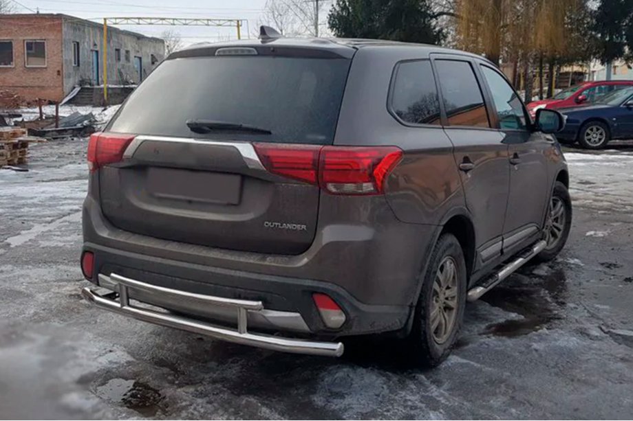 Mitsubishi Outlander 2012–2021 Zadný ochranný rám AK004-2 (nerez) Image