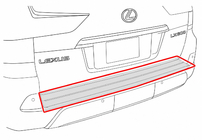 Lexus LX570/450d 2008–2022 Vložka zadného nárazníka s chrómom (2016+) fotografia 4