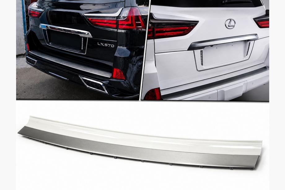 Lexus LX570/450d 2008–2022 Vložka zadného nárazníka s chrómom (2016+) Image