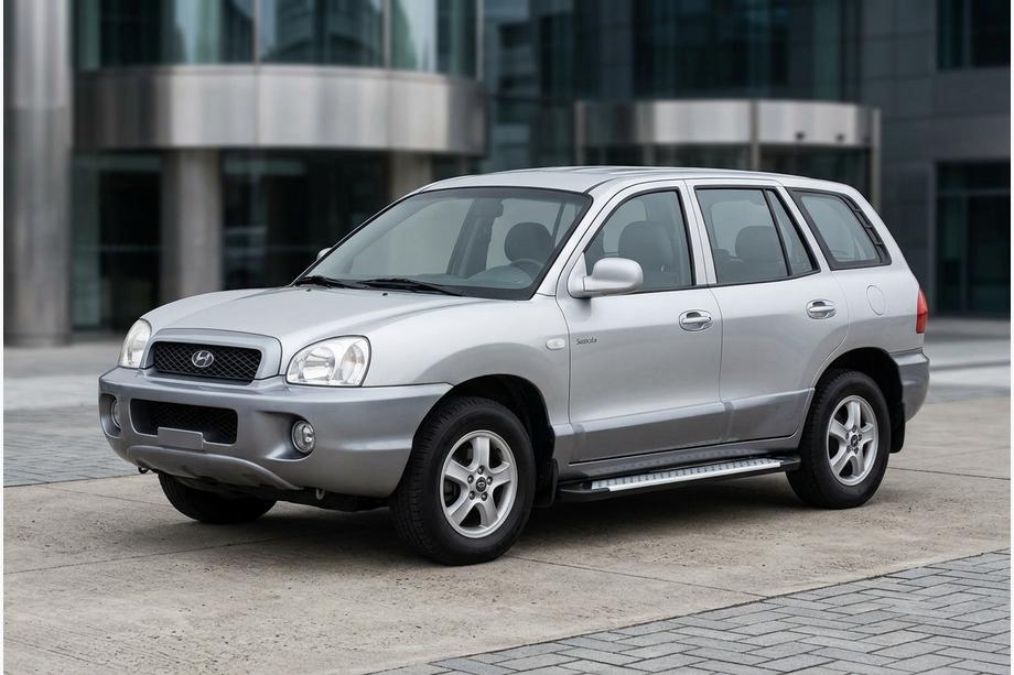 Hyundai Santa Fe 1 2000–2006 Bočné nášľapy Allmond Grey (2 ks, hliník) Image