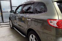 Hyundai Santa Fe 2 2006–2012 Bočné nášľapy Fullmond (2 ks, hliník) fotografia 2
